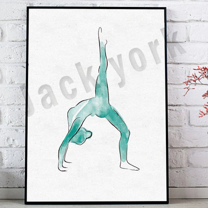 Decorbites™ Tanzkönig Yoga-Druck Frauen Tanz Asana-Pose Zen Pilates Art Deco Geschenk