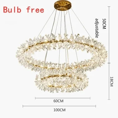 Decorbites™ Kristallblumen-Kronleuchter: Luxuriöse LED-Deckenleuchte für die Einrichtung zu Hause, Wohnzimmer, Schlafzimmer