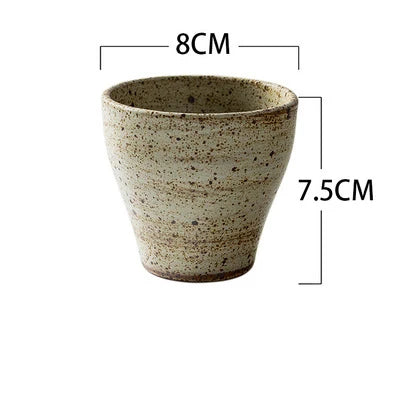 Decorbites™ Japanischer Stil Handgefertigtes Steinzeug-Essgeschirr-Set – Runde Teller und Schalen