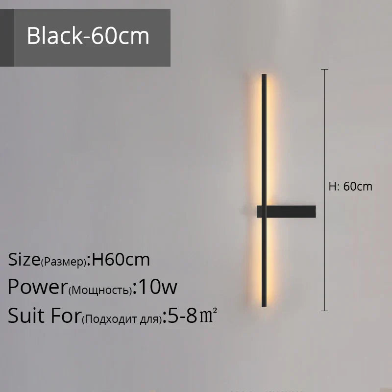 Decorbites™ LED-Wandleuchte, modernes minimalistisches Design, Aluminium, Innenbeleuchtung, Gold/Schwarz, AC85-260V