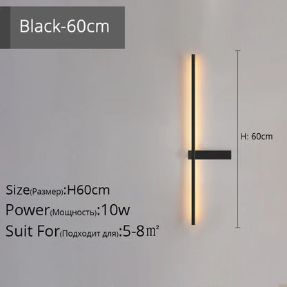 Decorbites™ LED-Wandleuchte, modernes minimalistisches Design, Aluminium, Innenbeleuchtung, Gold/Schwarz, AC85-260V