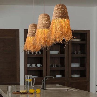 Decorbites™ Handgefertigte Rattan-Hängeleuchte für Wohnzimmer, Schlafzimmer – Japanischer Stil