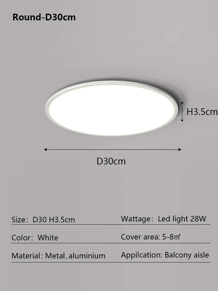 Decorbites™ LED-Deckenleuchte: Nordischer Stil Ultra-Dünne Quadratische Lampe für Wohnzimmer und Schlafzimmer