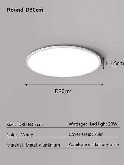 Decorbites™ LED-Deckenleuchte: Nordischer Stil Ultra-Dünne Quadratische Lampe für Wohnzimmer und Schlafzimmer