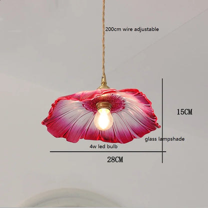 Decorbites™ Grüne Glas-LED-Hängeleuchte mit Kupfer-Holzgriff für modernes nordisches Heimdekoration