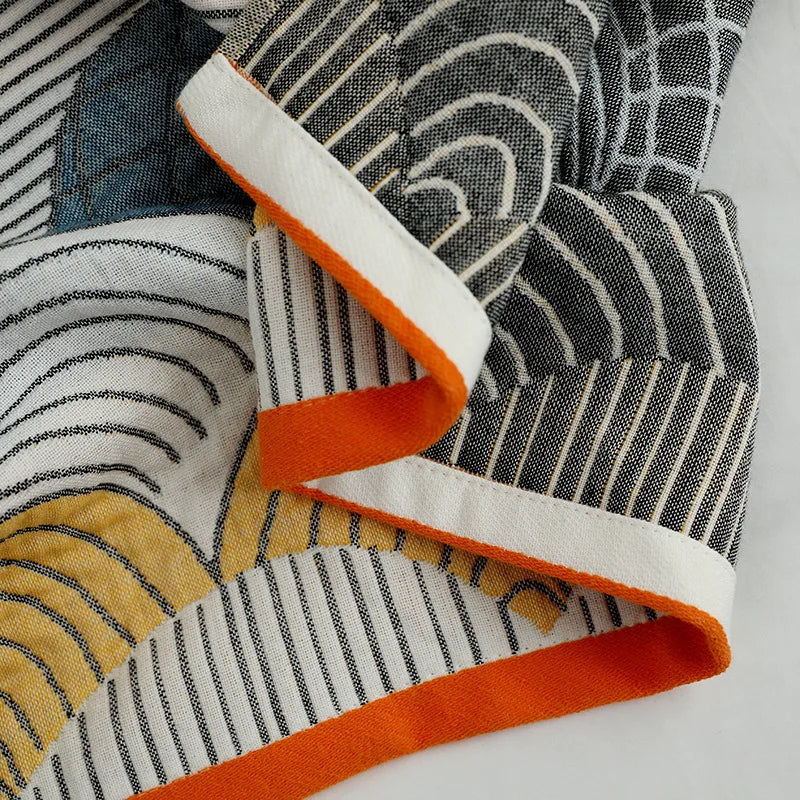 Decorbites™ Baumwoll-Gaze-Badhandtuch-Set – Hohe Qualität, Unisex, Erwachsene, 70*140 & 35*75