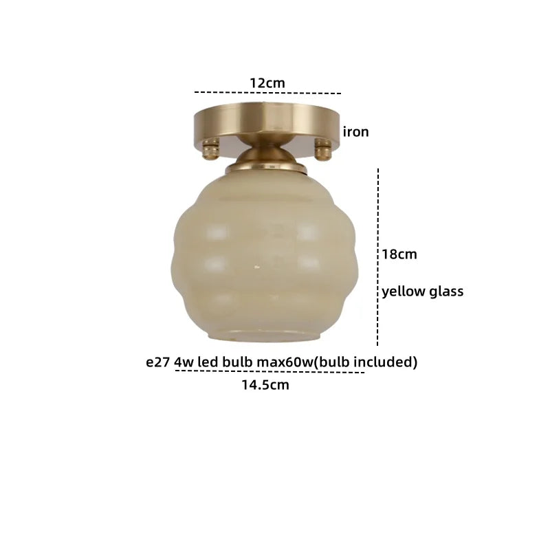 Decorbites™ Cremiges Glas-Eisen-LED-Deckenleuchte – Moderne Innenbeleuchtung
