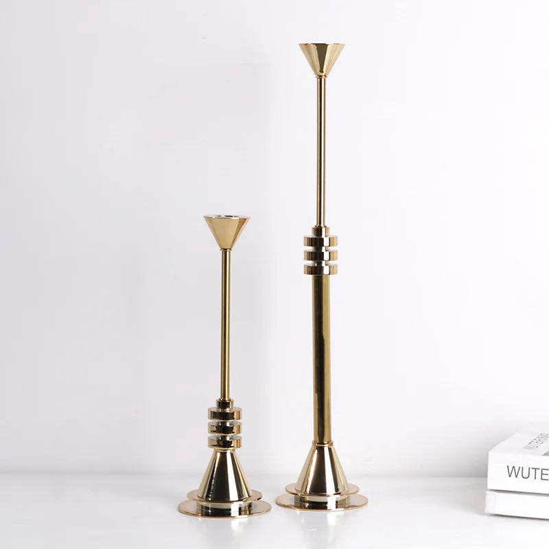 Gold Geometric Candle Holder