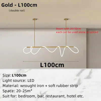 Decorbites™ Circle Note Linear Light: Modern minimalist nordisches Pendellicht für Schlafzimmer, Wohnzimmer