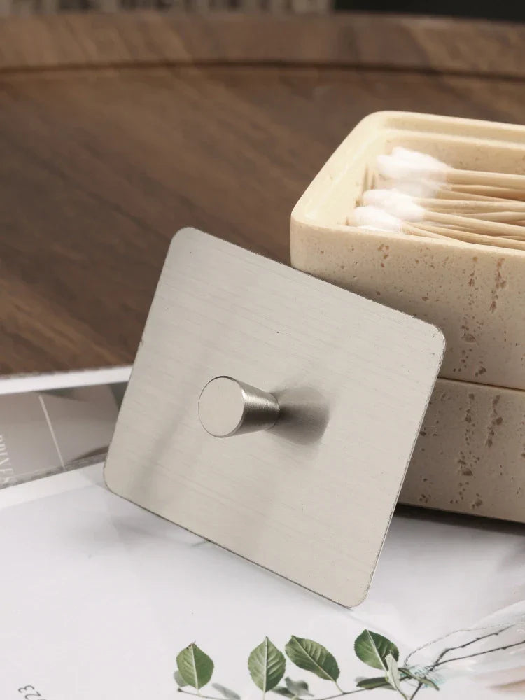 Decorbites™ Doppeldecker-Schmuckorganizer mit Naturstein, 2-in-1 Zahnseidenbox & Badezimmer-Dekoration