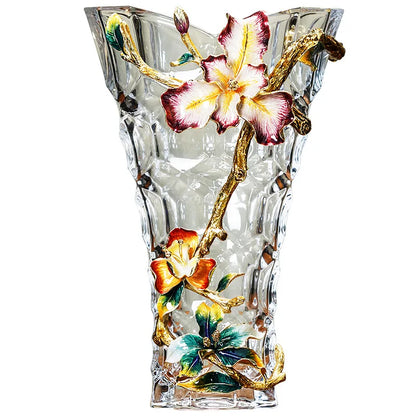 Decorbites™ Kristallglas-Vase: Moderne Leichtluxus-Emaille-Dekoration für das Wohnzimmer