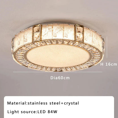 DecorBites™ Crystal Glass Luxury Ceiling Chandelier - Gold LED Home Decor