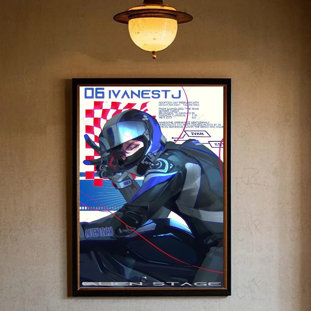 Alien Stage Anime Ivan Till Anime Poster Waterproof Wall Art High Quality Print Posters For Living Bedroom Retro Room Decor Gift