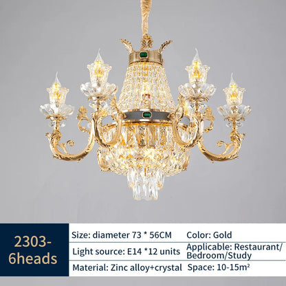 Decorbites™ Kristall-Esszimmer-Lüster – Elegante Zinklegierung Kerzenlampe