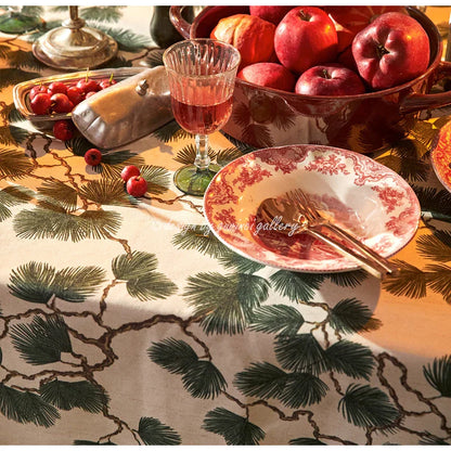 Decorbites™ Japanische Kieferntischdecke - Luxuriöse Baumwoll-Leinen-Textur Vintage-Kunst