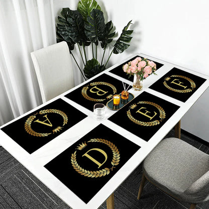 Decorbites™ Küchentischsets aus 4 Matten, 42*32 cm, Baumwoll-Leinen-Untersetzer für Esszimmer und Heimdekoration