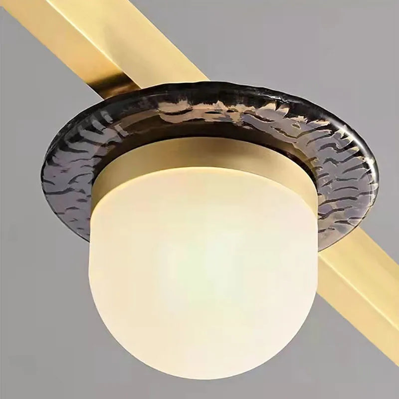 Decorbites™ Graue Glas-LED-Kronleuchter: Moderne Art-Deco-Beleuchtung für Esszimmer, Küche und Salon