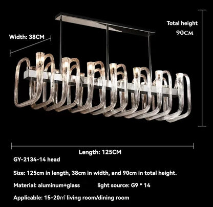 Decorbites™ Glasleuchter LED-Hängeleuchte für Wohnzimmer Schlafzimmer Esszimmer - Kollektion 2024.