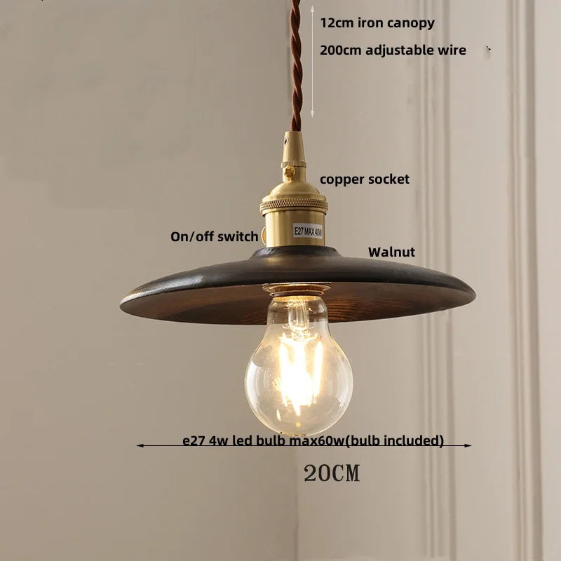 DecorBites™ Glass LED Pendant Lamp Copper Socket for Dining Living Room Decor