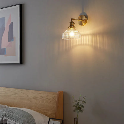 DecorBites™ Glass Pull Chain LED Wall Lamp Copper Socket Study Living Room Stair Light