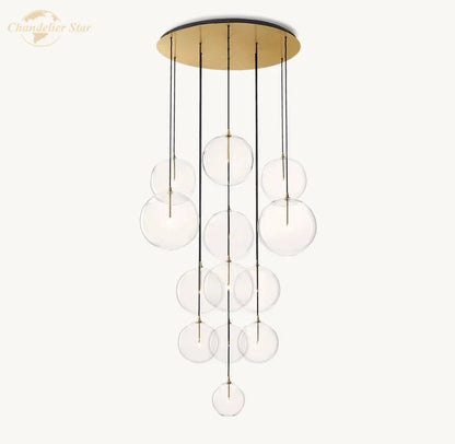 Decorbites™ Klare Glasgloben-Cluster-Kronleuchter Pendelleuchten für Wohnzimmer und Treppenhaus