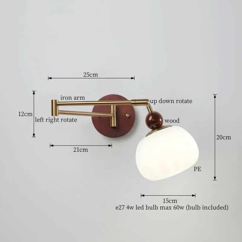 Decorbites™ Cremige Eisen LED Wandlampe für Schlafzimmer Wohnzimmer Badezimmer Spiegel Treppenlicht