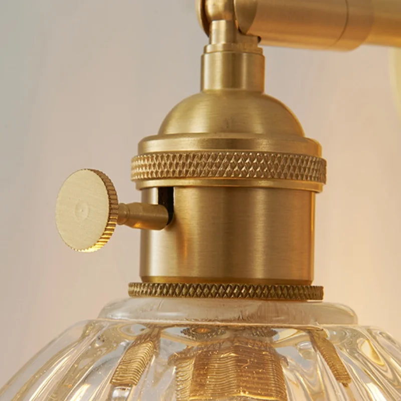 Decorbites™ Bernsteinglas Vintage-Stil LED-Wandleuchte mit Zugschalter