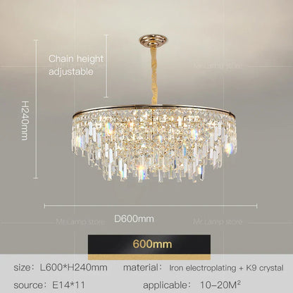 Decorbites™ Kristall-LED-Kronleuchter für Wohnzimmer, Esszimmer und Schlafzimmer – Hochwertige Luxusbeleuchtung