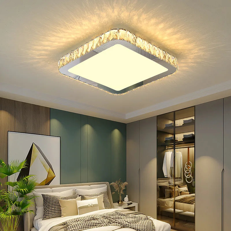Decorbites™ Kristallrunde Deckenleuchte: Nordisches Lichtluxus LED-Beleuchtung für Zuhause im Schlafzimmer und Wohnzimmer