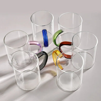 DecorBites™ Heat-Resistant Glass Cup with Handle for Drinks - Home Essential