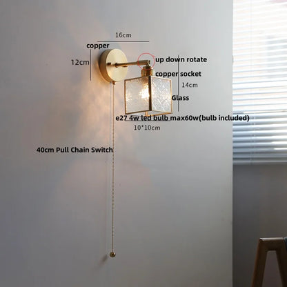 Decorbites™ Krone Glas LED Wandlampen Messing Schalter Treppenarmaturen