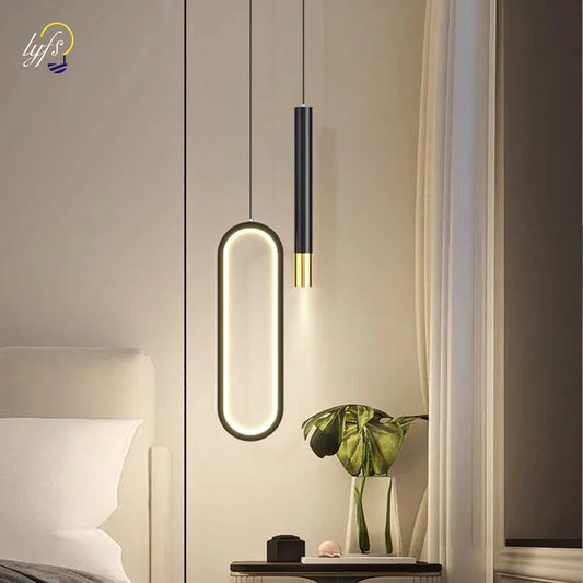 Nordic Black or Gold Iron Acrylic Pendant Light