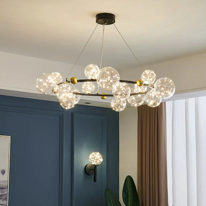 Decorbites™ Glas-Blase-LED-Kronleuchter: Nordisches Kunststern-Helles Innenbeleuchtung für Romantische Atmosphäre