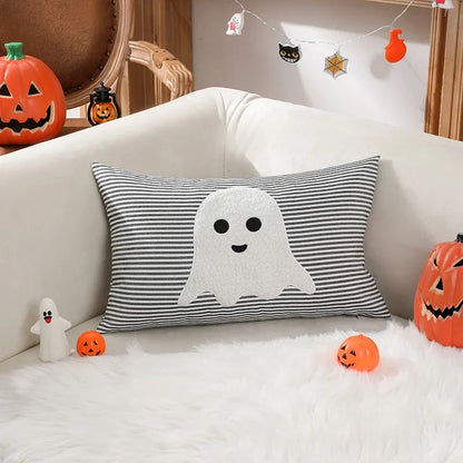 Decorbites™ Halloween-Geister-Stickkissen für gemütliche Wohnzimmer-Sofarast