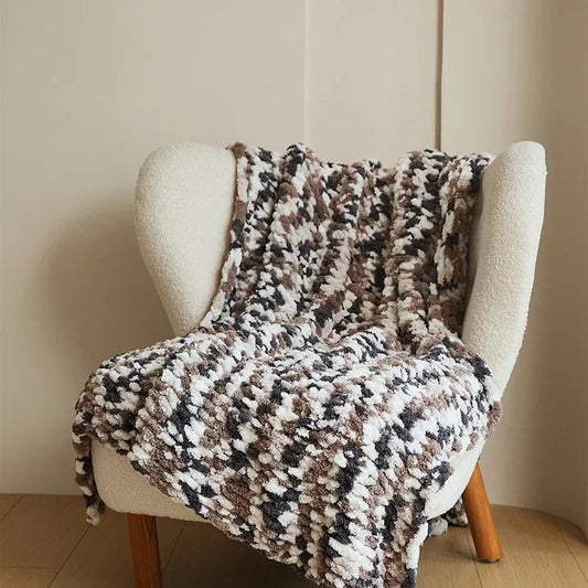 Decorbites™ Gestrickte Jacquard-Decke 130x160 cm 1400 g