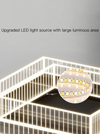 Decorbites™ LED Schwarz Kronleuchter Acryl Deckenlampe: Moderne Luxusbeleuchtung für Zuhause & Büro