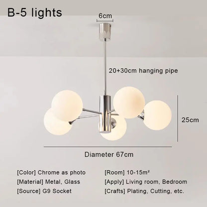 Decorbites™ Glas-Kugeln-LED-Deckenleuchter für modernes Wohnzimmer und Schlafzimmer