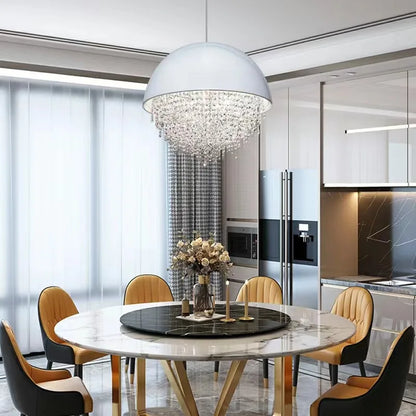 Decorbites™ Kristall-Quaste-Eisen-Kronleuchter: Luxuriöse LED-Hängeleuchte für Wohnzimmer & Restaurant