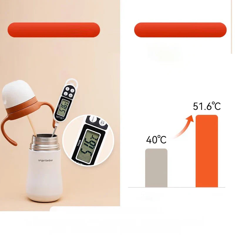 Decorbites™ Kinder Edelstahl-Thermobecher mit Trinkhalm, 320 ml süßer Wasserflasche