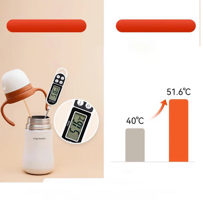 Decorbites™ Kinder Edelstahl-Thermobecher mit Trinkhalm, 320 ml süßer Wasserflasche