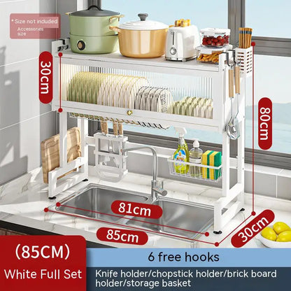 Decorbites™ Küchenschrank-Organizer-Regal für Spüle Gewürz Besteck Aufbewahrung