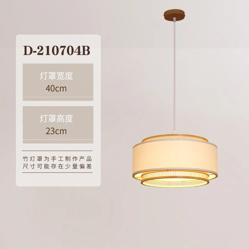 Decorbites™ Japanische Bambus-Hängeleuchte für Wohnzimmer, Esszimmer, Schlafzimmer – Ikone des ruhigen Stils