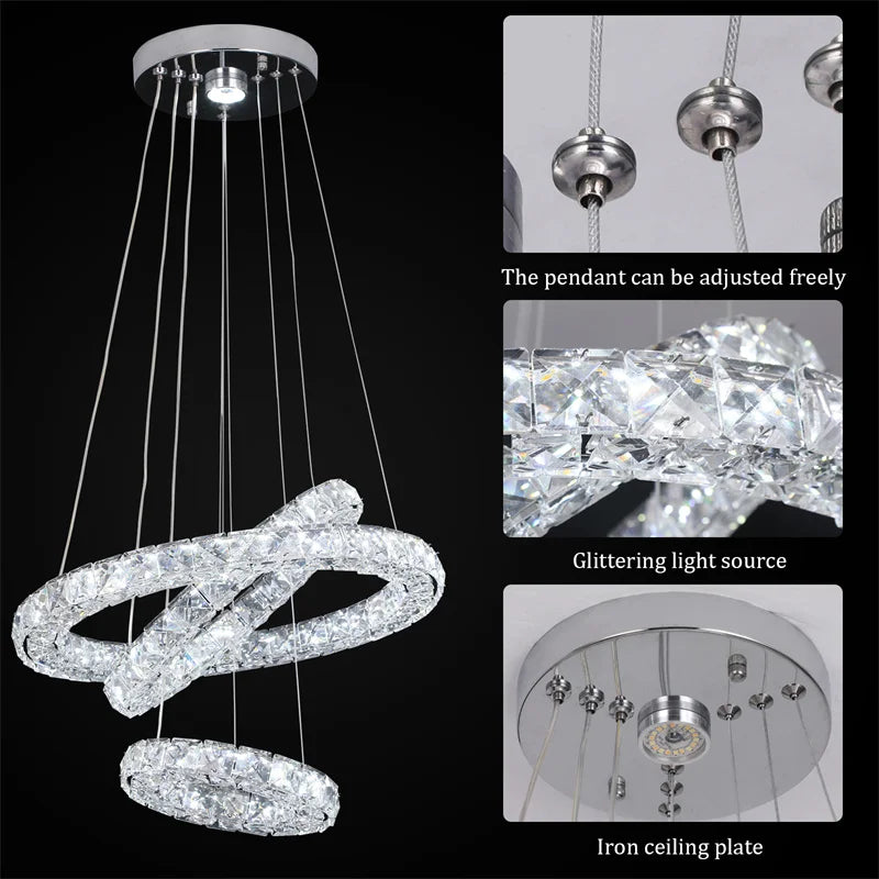 Decorbites™ Kristall-LED-Hängeleuchte für modernes Luxus-Wohn- und Esszimmer-Dekor
