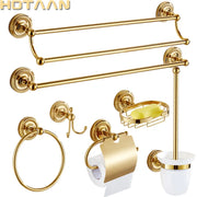 Gold Brass Accessory Set