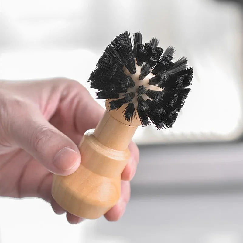 Decorbites™ Espressotrichter- und Stempel-Reinigungsbürste mit Holzgriff