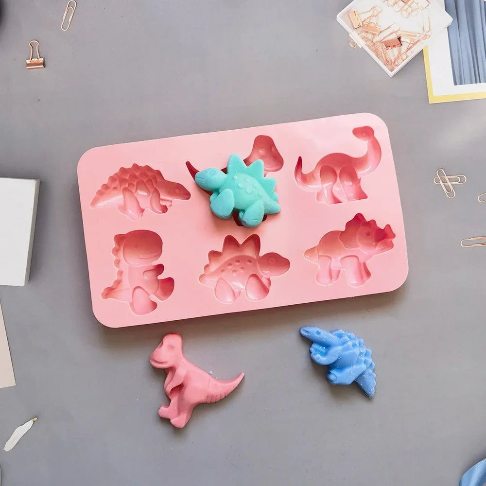 Decorbites™ Dino-Silikon-Kuchenform: Backen, Süßigkeitenherstellung, Seifenherstellung, Kerzenherstellung, Cupcake-Dekoration