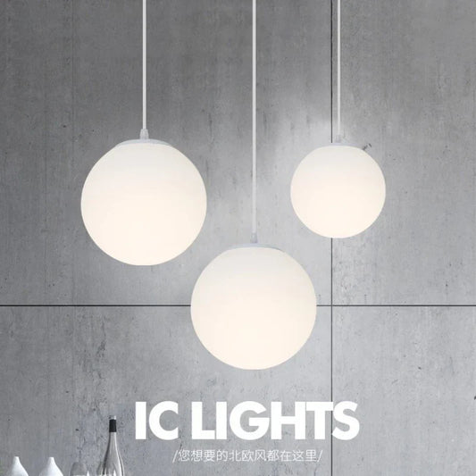 Decorbites™ Frostiertes Acryl-Ball-Pendant-Licht: Modernes minimalistisches Wohnaccessoire E27
