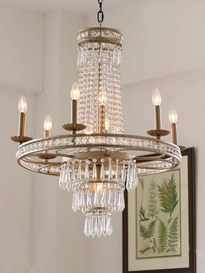 Decorbites™ Amerikanische Landhaus-Lüster Französisches Luxus-Eisen-Kristall-Lampe