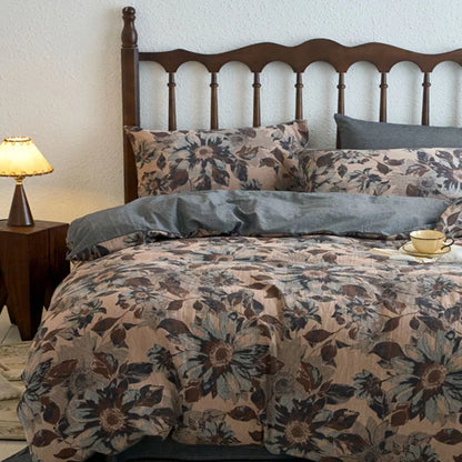 DecorBites™ Cotton Jacquard Bedding Sets Vintage Quilt Set for All Seasons