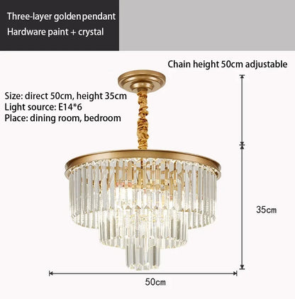 Decorbites™ Kristall-Gold-Lüster: Moderne Wohnzimmer-Schlafzimmer-Dekor-Beleuchtung